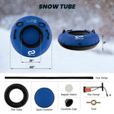 40英寸儿童成人充气雪橇-蓝色 40 Inch Inflatable Snow Sled for Kids and Adults-Blue