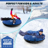 40英寸儿童成人充气雪橇-蓝色 40 Inch Inflatable Snow Sled for Kids and Adults-Blue