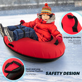 40寸儿童大人充气雪橇-红色 40 Inch Inflatable Snow Sled for Kids and Adults-Red