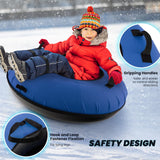 40英寸儿童成人充气雪橇-蓝色 40 Inch Inflatable Snow Sled for Kids and Adults-Blue