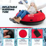 40寸儿童大人充气雪橇-红色 40 Inch Inflatable Snow Sled for Kids and Adults-Red