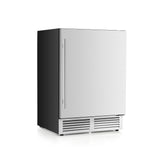 24英寸可拆卸搁架可调温饮料冰箱-银色 24 Inches Beverage Refrigerator with Removable Shelves and Adjustable Temperature-Silver