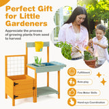 带透明窗的儿童户外盆栽长凳 Kids Outdoor Potting Bench with See-Through Window