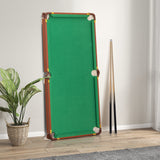 折叠式便携式台球桌游戏套装，带可调节脚调平器 Folding Portable Billiards Table Game Set with Adjustable Foot Levelers