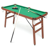 折叠式便携式台球桌游戏套装，带可调节脚调平器 Folding Portable Billiards Table Game Set with Adjustable Foot Levelers