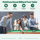 折叠式便携式台球桌游戏套装，带可调节脚调平器 Folding Portable Billiards Table Game Set with Adjustable Foot Levelers