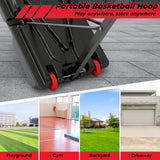 快速调节高度的便携式篮球框，带防碎篮板 Quickly Height Adjustable Portable Basketball Hoop with Shatterproof Backboard