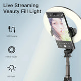 Yesido SF12补光灯蓝牙遥控自拍杆三角架(高42cm) Wireless Ring Light Selfie Stick Tripod