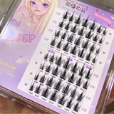 萌睫尚品 分段式黑梗单簇上睫假睫毛 7-13mm纯欲白月光款 8排 False Eyelashes