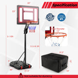 快速调节高度的便携式篮球框，带防碎篮板 Quickly Height Adjustable Portable Basketball Hoop with Shatterproof Backboard