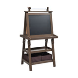 3合1双面收纳艺术画架-棕色 3 in 1 Double-Sided Storage Art Easel-Brown