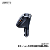 Remax RCC339数显车载快充2C+1A 黑色 Warriors PD+QC 2C+1A Car Charger 88.5W