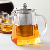 高硼矽不锈钢盖茶壶 Glass Tea Pot w/Infuser 550ml