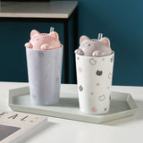 Cute Cat Straw Ceramic Cup 480ml