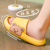 ins爆款踩屎感可爱小熊舒适厚底拖鞋 女码5色选 Women's Slippers