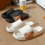 ins爆款踩屎感可爱小熊舒适厚底拖鞋 女码5色选 Women's Slippers