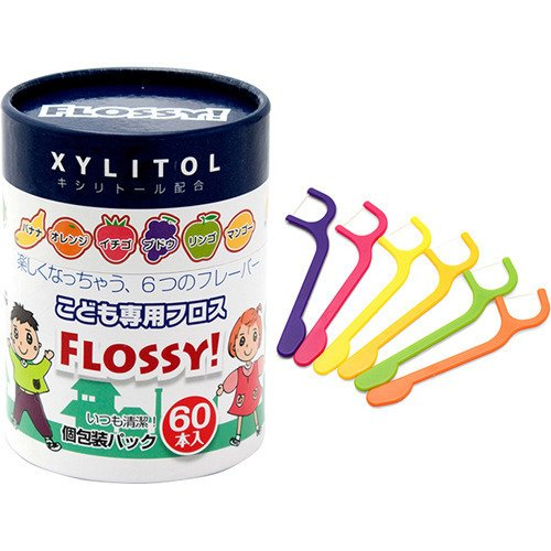 Flossy 儿童牙线 超细水果味 60支独立包装