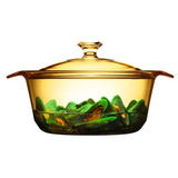 【法国制】VISIONS 晶彩带盖汤锅 可明火直烧 3款选 Pyroceram Flair Cookpot w/Glass Cover