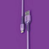 Moxom iP数据线【紫色】 1 米快充 2.4A 数据线 - 兼容 iPhone MX-CB53