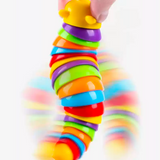 彩虹减压海豹毛毛虫玩具儿童宝宝益智