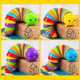 彩虹减压海豹毛毛虫玩具儿童宝宝益智