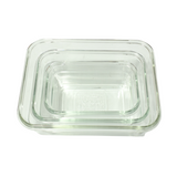 韩国制 长方玻璃饭盒组 6pcs 烤箱可用