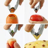 Multifunctional Strawberry Pedicel Remover Pineapple Knife Eye Clip Fruit Digging Core Extraction Clip Creative Eye Removal Seed Tool Multi-color Mixed Hair