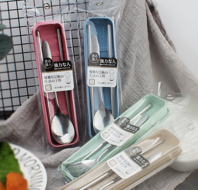 不锈钢餐具组合 旅行日用学生用汤勺调羹筷子组合 Spoon & Chopsticks Set – The Best Shop Online ...