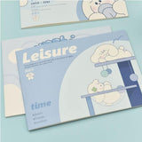 蓝色泡芙 素描本 儿童空白页美术绘画本 多色混发