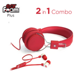 Ear Foam Plus 2合1 头戴有线耳机+带麦耳塞 (多色可选)