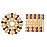 Heat insulation pad square, round mixed hair