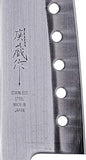 关藏作三德包丁 木柄厨房刀 Sekizo S/S Santoku Knife w/Holes 11.75" Made in Japan