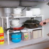 下水道水槽架卫生间厨房置物架收纳架客厅可伸缩储物整理架子