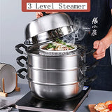 张小泉MasterZ 30cm不锈钢3层复底蒸锅 Triple Bottom S/S Steamer Pot