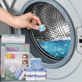 洗衣槽祛异味 除菌除垢洗衣机清洁泡腾片 12锭/盒 Washing Machine Cleanser