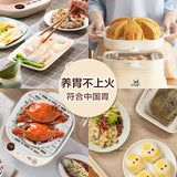 小浣熊 网红肠粉机 家用迷你多功能蒸箱 Cantonese Rice Noodle 2-Drawer Rolls Maker 3L