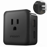 Pisen 品胜 2.4A便携智能防雷插座 双USB输出 手机座墙插