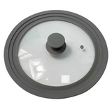 多功能硅胶锅盖 25.5-32cm Universal Silicone Rim Glass Pot Lid Grey