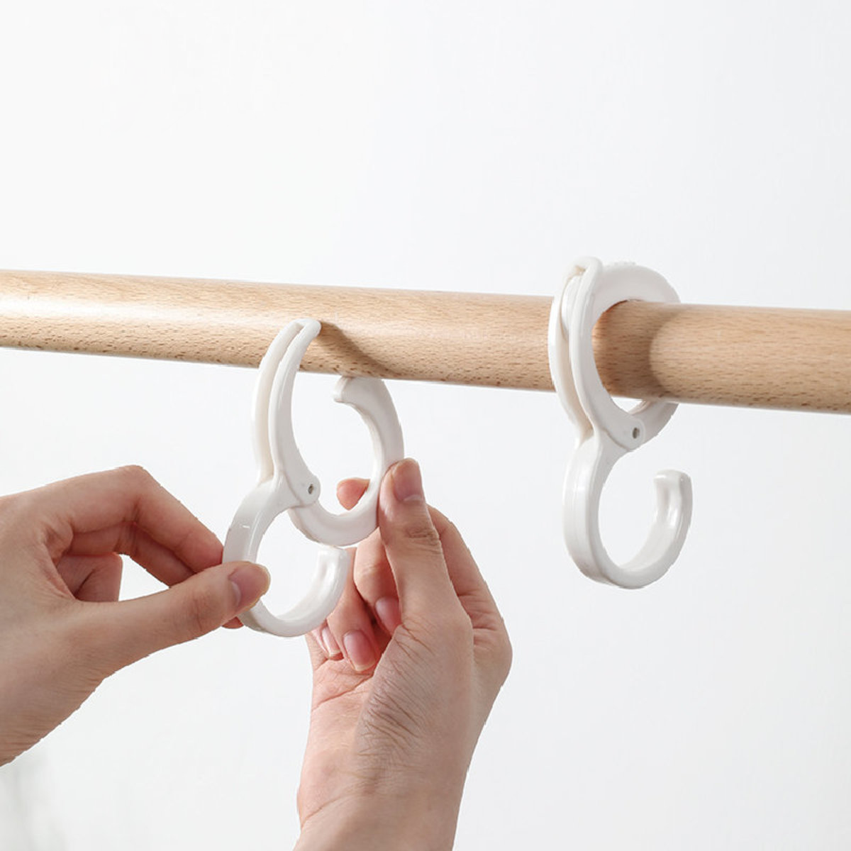 SJIAYP 多用便利挂钩2入 塑料强力挂钩 多用途夹钩 Multi-purpose Hooks 2-pc