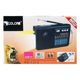 GOLON RX-1313 收音机 可充电可插卡 插耳机 带LED手电