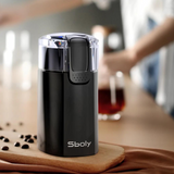Sboly 2盎司容量电动咖啡豆香料研磨机 带不锈钢刀片清洁刷 Electric Coffee Grinder 60g 150W