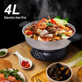 小浣熊 30cm不锈钢电火锅 Electric Hot Pot 4.2L 1500W