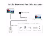 Type-C三合一转接头 3 in 1 USB Type-C to HDMI+USB3.0+Type C Multiport Charging Converter HUB Adapter