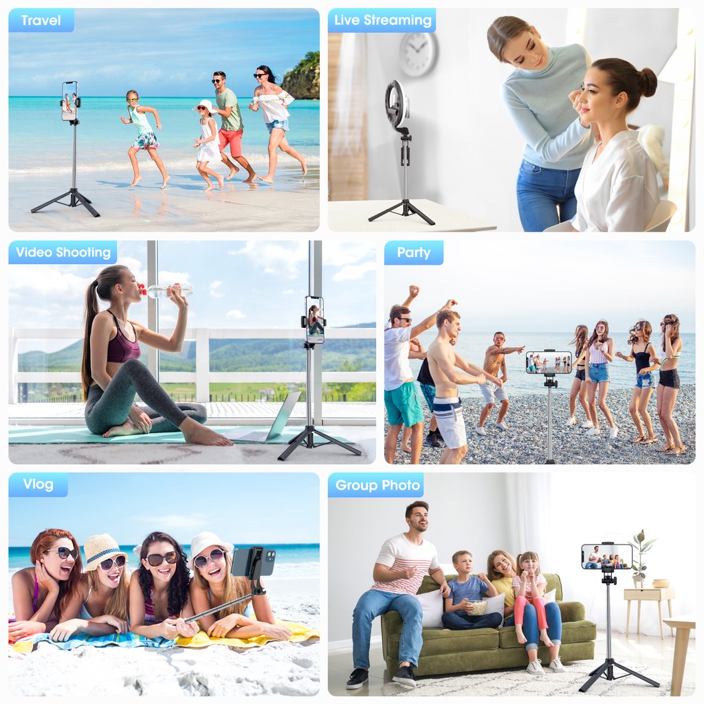 PA231A Selfie Stick with Remote Control Tripod 