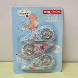 Dinosaur Correction Tape Error Correction Tape 3-Pack Multicolor Mixed Hair