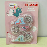 Dinosaur Correction Tape Error Correction Tape 3-Pack Multicolor Mixed Hair
