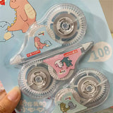 Dinosaur Correction Tape Error Correction Tape 3-Pack Multicolor Mixed Hair
