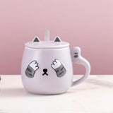 Creative cute three-dimensional cat mug 420ml multi-color mixed hair 