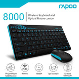 雷柏RAPOO 2.4G键盘鼠标无线套装 轻薄8000系列