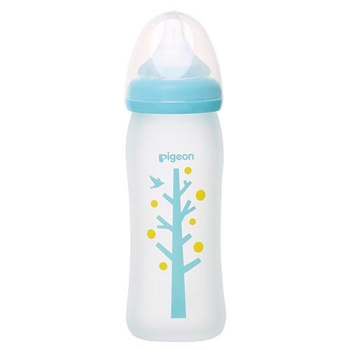贝亲 母乳实感硅胶护层彩绘奶瓶 maternal Pigeon 森林 240ml M奶嘴 